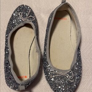 Crewcuts Sparkly Gray Flats with Bow